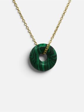 MALACHITE NECKLACE (GOLD)